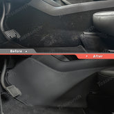 Extended-Length Center Console Side Kick Protection Pads -2-Piece Napa Leather Set for Tesla Model Y Juniper 2025+